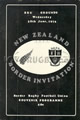 Border Invitation XV v New Zealand 1976 rugby  Programme